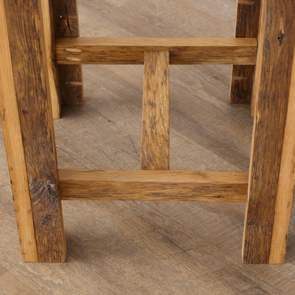 Reclaimed Oak End Table, Natural
