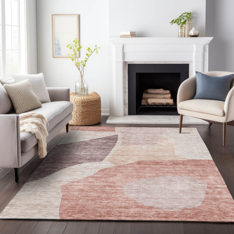 Premium Machine Washable Mayfield AMF665 Blush 10' x 14' Rug
