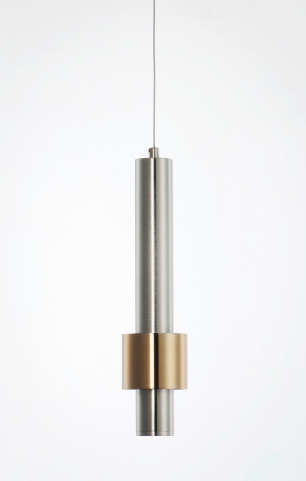 ET2 E24751 Reveal 3"W LED Mini Pendant - Satin Nickel / Satin Brass