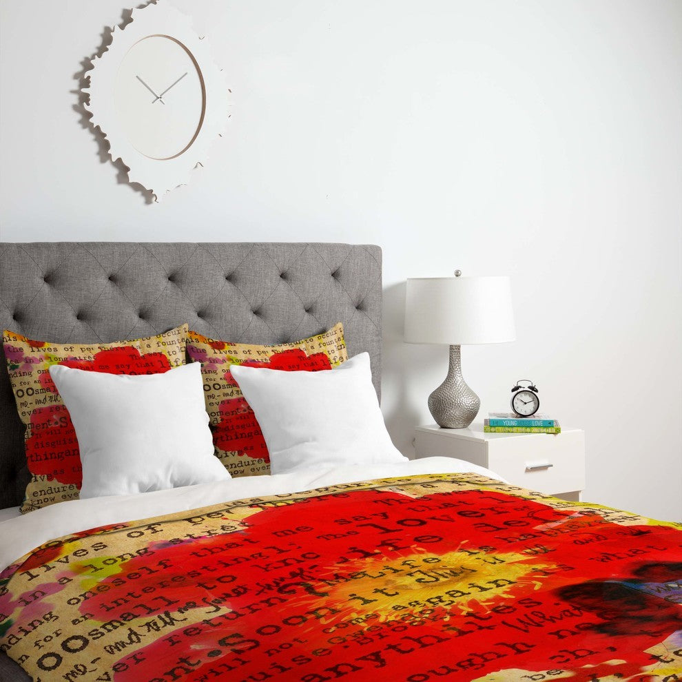 Deny Designs Irena Orlov Poppy Poetry 2 Duvet Cover - Lightweight
