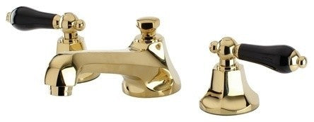 Kingston Brass Widespread Bathroom Faucet With Brass Pop-Up, Polished Brass