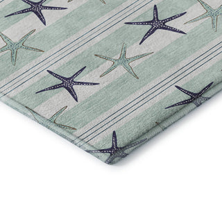 Addison Premium Washable Mayfield AMF191 Blue 8' x 10' Rug