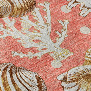 Addison Premium Washable Mayfield AMF185 Orange 3' x 5' Rug