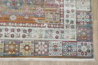 Vintage-Style Medallion Distressed Border Area Rug, 9 X 12 Ft.
