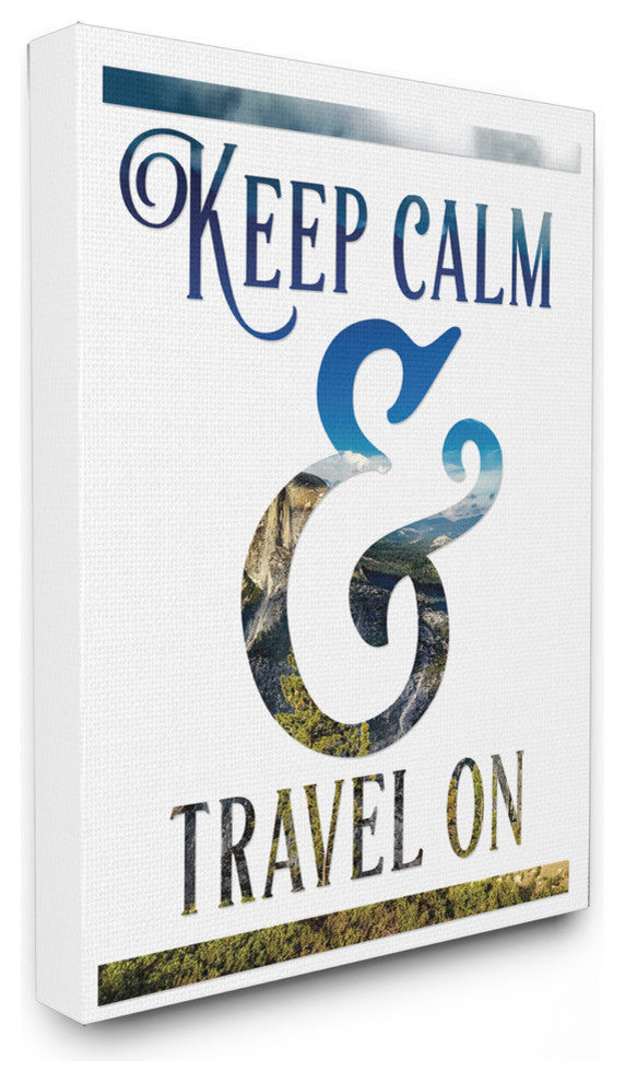 Keep Calm and Travel On, 30"x40", Stretched Canvas Wall Art