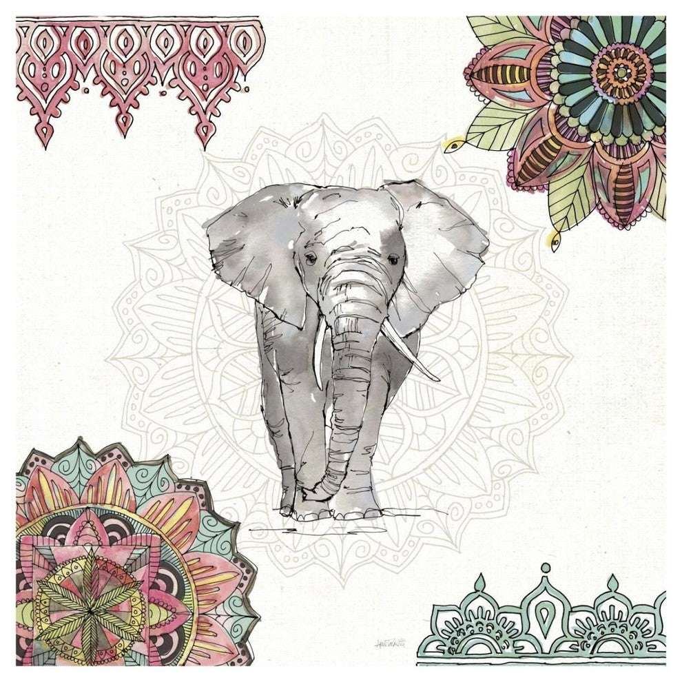"Mandala Morning IV" Digital Paper Print by Anne Tavoletti, 32"x32"
