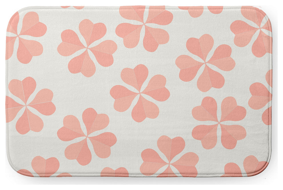24" x 17" Lucky Patch Bathmat, Sunwashed Red