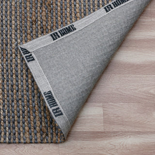 Crest Gray/Natural Rustic Striped Handmade Jute/Wool Blend Area Rug, 2' x 3'