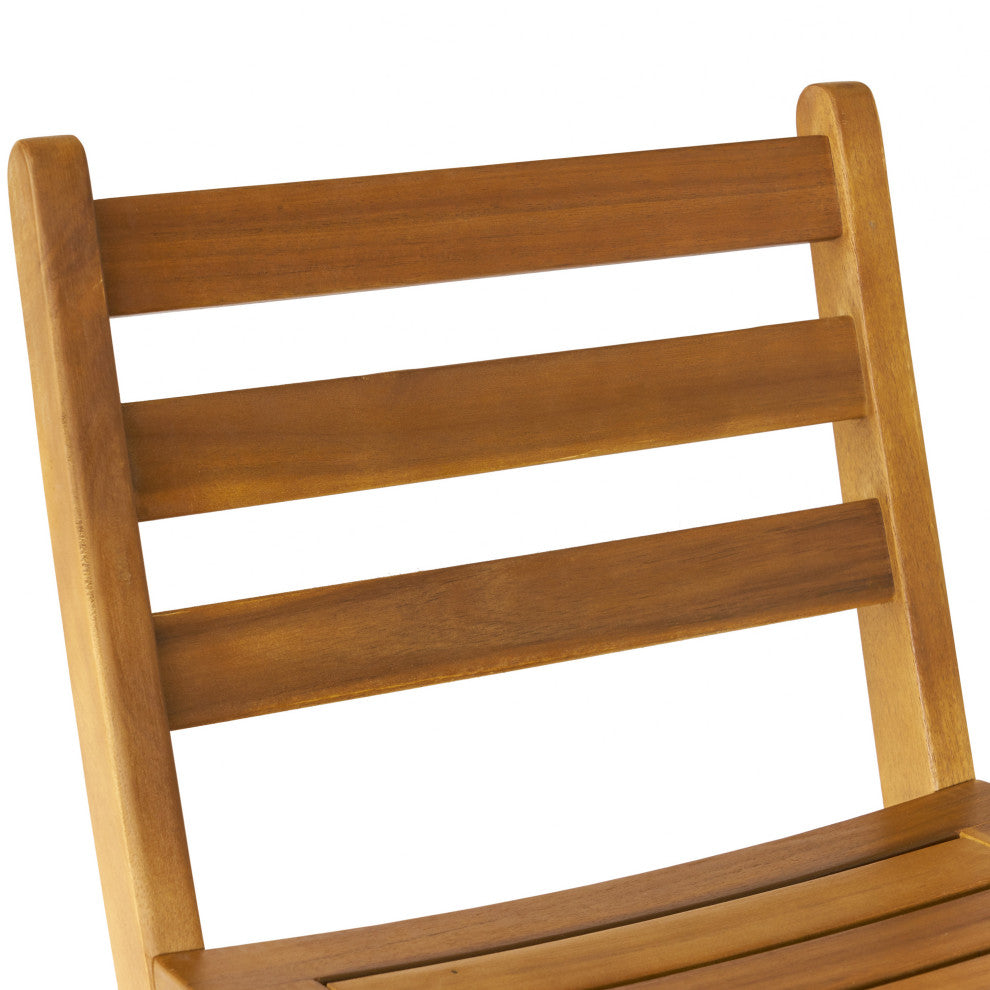 GDF Studio Atlantic Foldable Outdoor Wood Bar Stool
