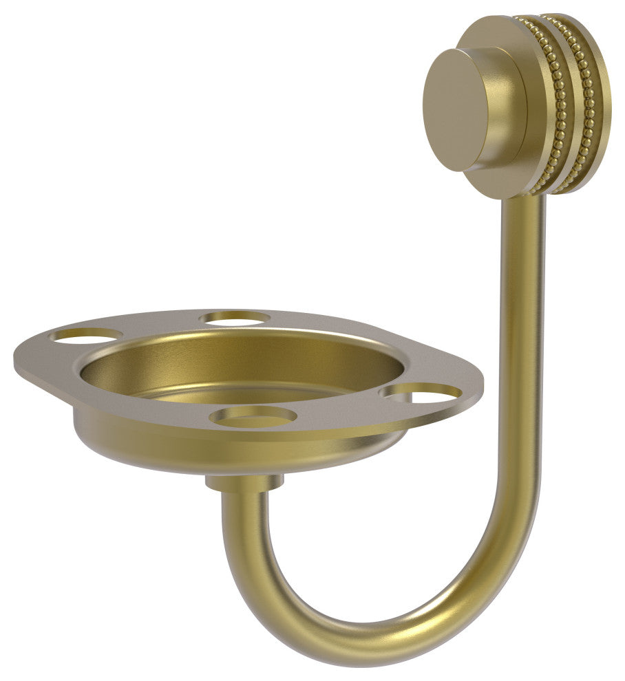 Venus Toothbrush Holder With Dotted Accents, Satin Brass