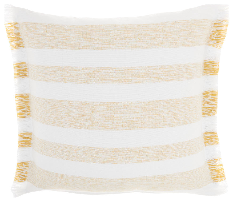 Mina Victory SS919 Throw Pillow, Yellow, 18"X18"