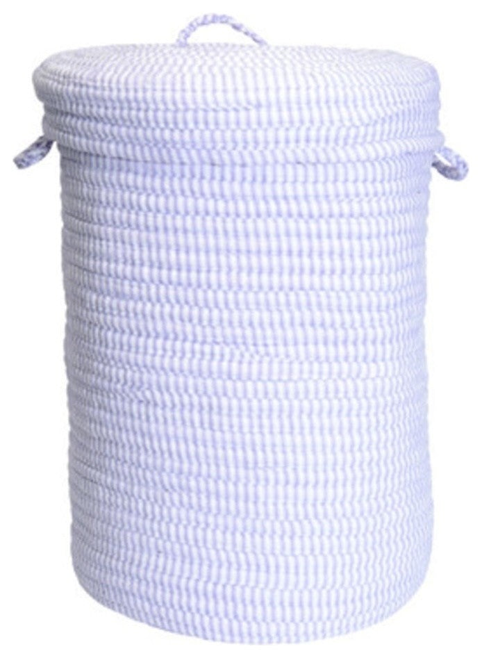 Colonial Mills Hamper Ticking Solid Hamper w/ lid Gray Hamper, 18"x18"x30"