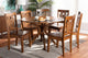 Benny Modern Transitional 7-Piece Dining Set, Walnut Brown