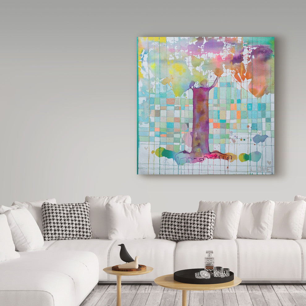 "Tree Map Grid" by Zwart, Canvas Art
