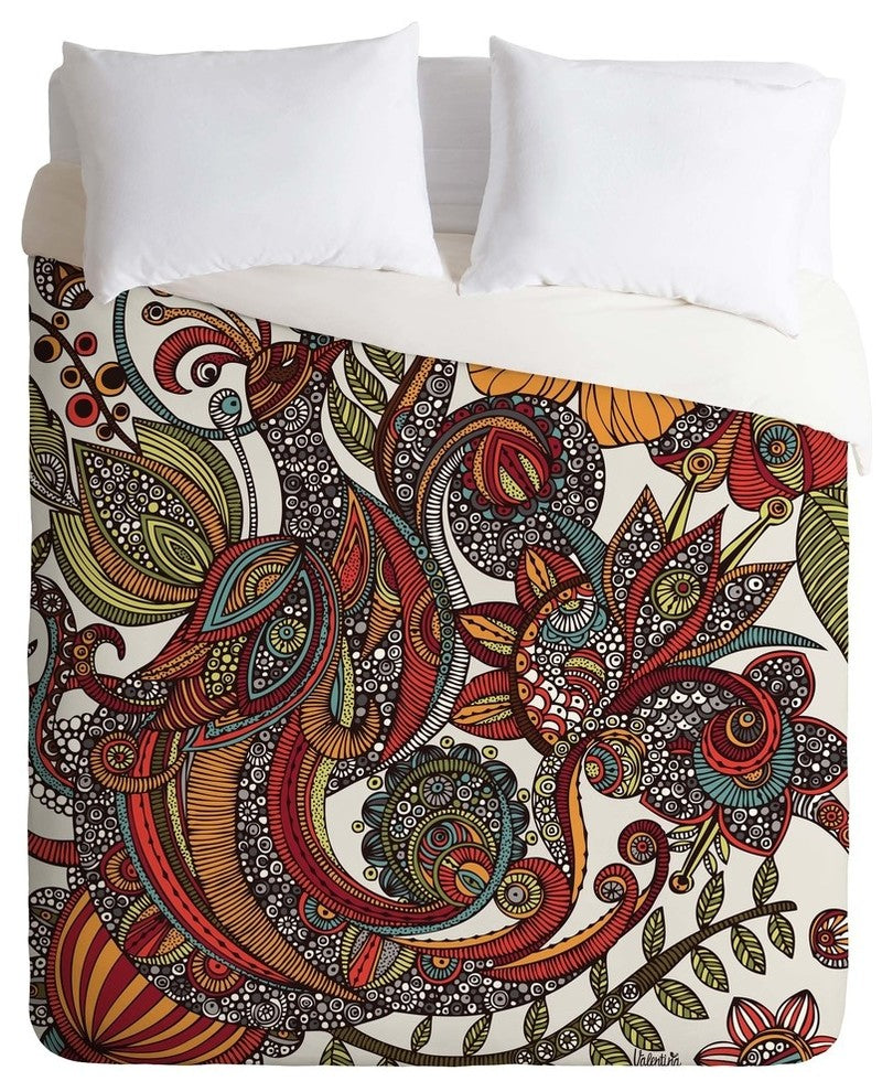 Deny Designs Valentina Ramos Paradise Bird Duvet Cover - Lightweight