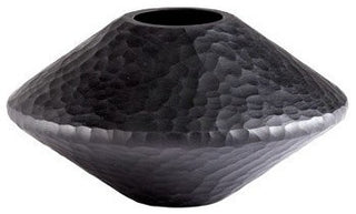 Cyan Design Round Lava Vase, Black
