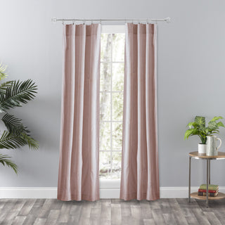 Plaza Stripe Tailored Panel Pair, Brick, 56"x84"