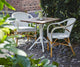 Madeleine Outdoor Bistro Arm Chair, Navy/White