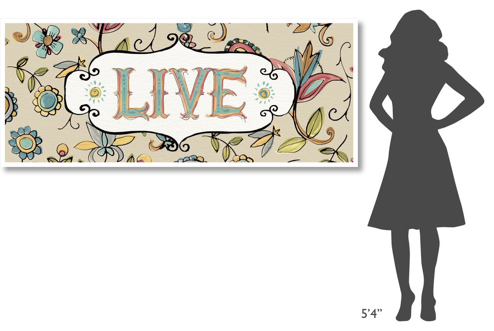 "Peace and Paisley III" Digital Paper Print by Anne Tavoletti, 77"x32"