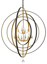 Luna 12-Light Chandelier, English Bronze With Antique Gold