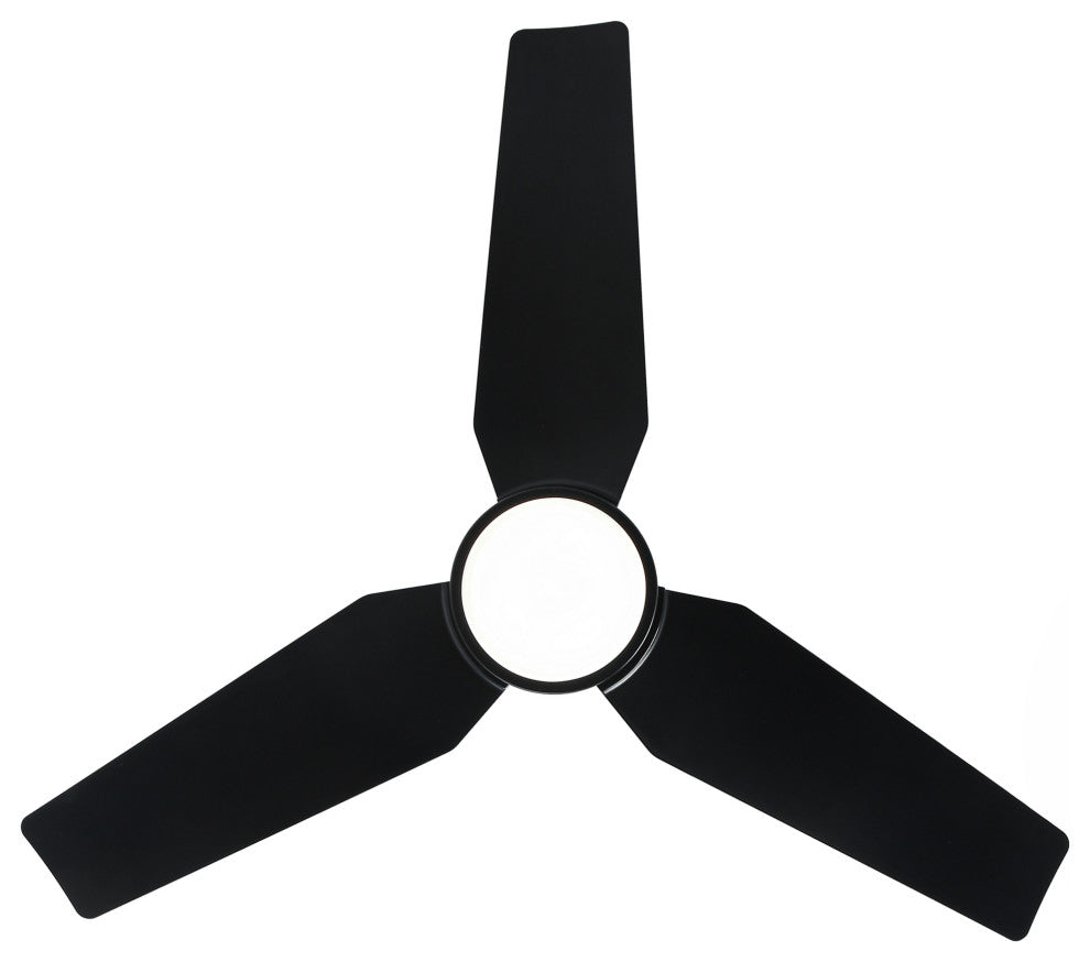 42-inch Modern Black LED Ceiling Fan with Remote