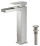 Waterfall Single Handle Vessel Sink Faucet KBF1005, Brushed Nickel, W/ Drain