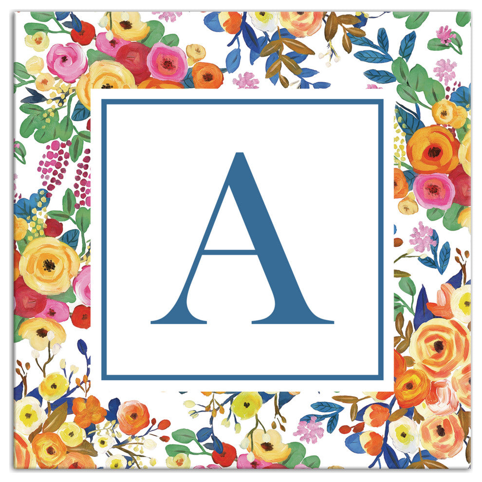 Wildflower Monogram - A 12x12 Canvas Wall Art