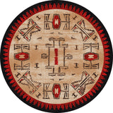 Teec Nos Crush OKA  Red  Area Rug, 7'7"x7'7"