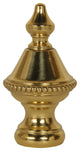 Beaded Knob Lamp Finial Polished Brass 1.5"h