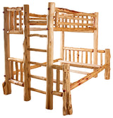 Red Cedar Log Bunk Bed, Full Over Full