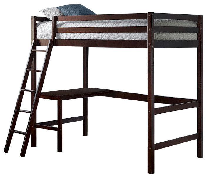 Hillsdale Caspian Twin Study Loft, Chocolate, 2176-320