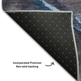 Premium Machine Washable Mayfield AMF525 Navy 9' x 12' Rug