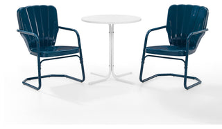 Ridgeland 3-Piece Outdoor Bistro Set, Navy Gloss