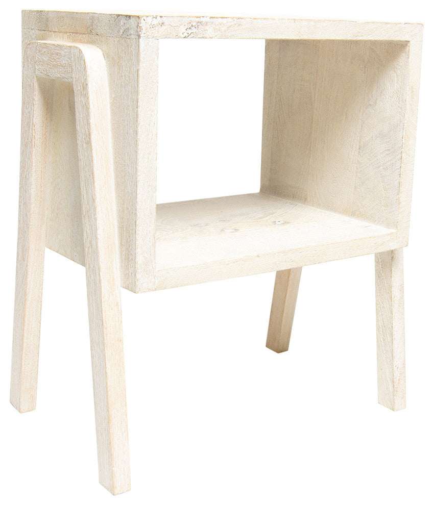Small Stackable Wood Table, White