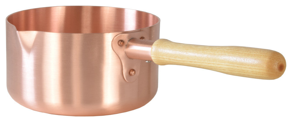 Mauviel M''Passion Copper Sugar & Caramel Sauce Pan With Wood Handle, 1.8-qt