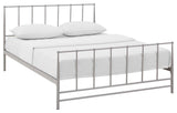 Estate Queen Steel Bed, Gray