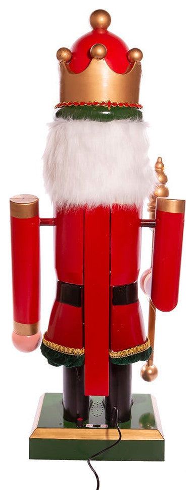 43" Lighted Musical Collapsible Nutcracker