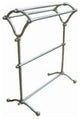 Vintage-Style Pedestal Y-Type Brass Towel Rack, Satin Nickel