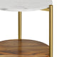 Wagner Round Marble & Wood Side Table