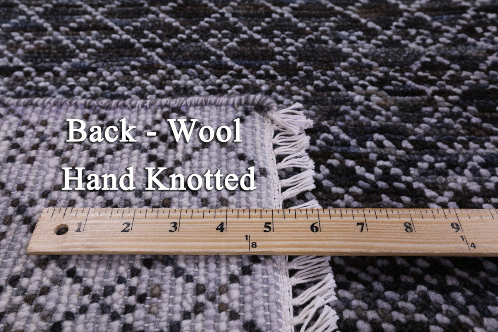 8' 0" X 10' 0" Savannah Grass Handmade Wool Rug - Q13257