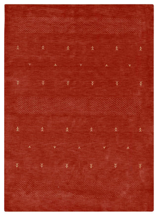 HAND KNOTTED LOOM WOOL ECO-FRIENDLY AREA RUGS - Rectangle, Red, Contemporary