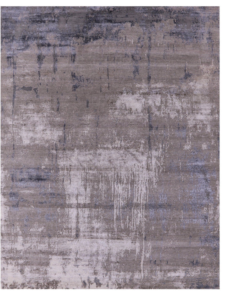 Abstract Wool & Silk Hand Knotted Rug 8' 0" X 10' 2" - Q13092