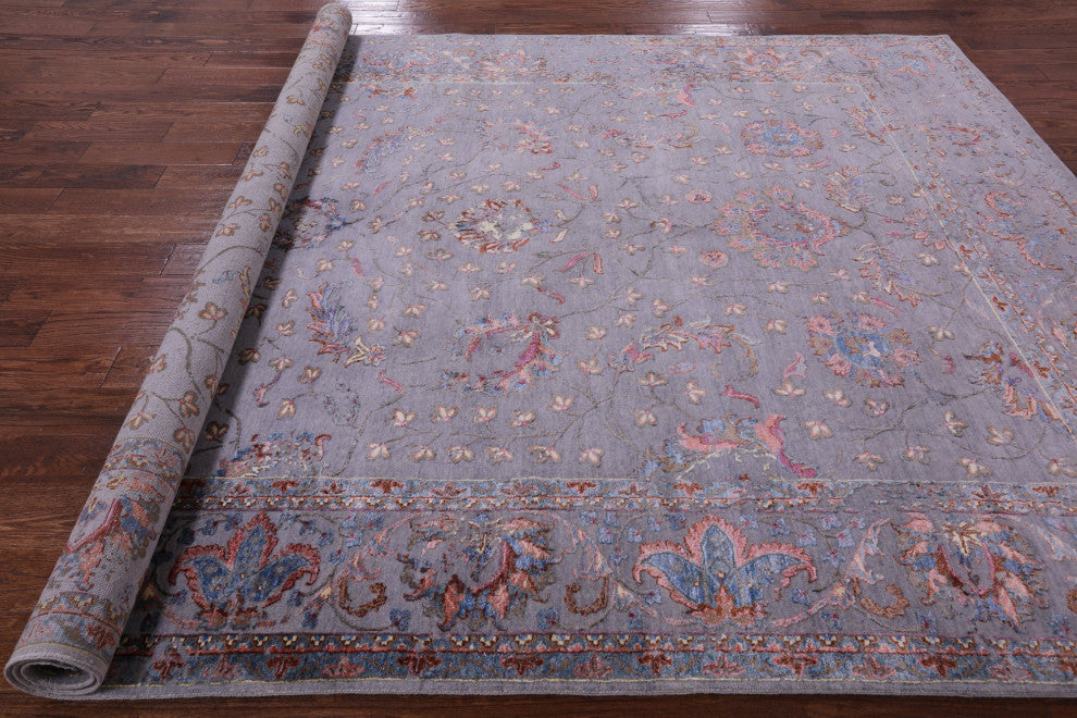 Wool and Silk Persian Hand-Knotted Rug 8' 0" X 10' 0" Q6240