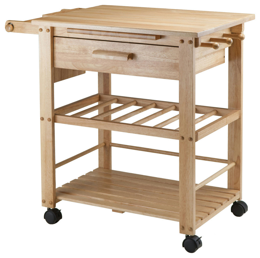 Finland Utility Kitchen Cart, Natural