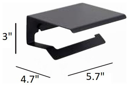 Slim Toilet Paper Holder With Lid, Matte Blue