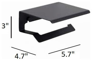 Slim Toilet Paper Holder With Lid, Matte Blue