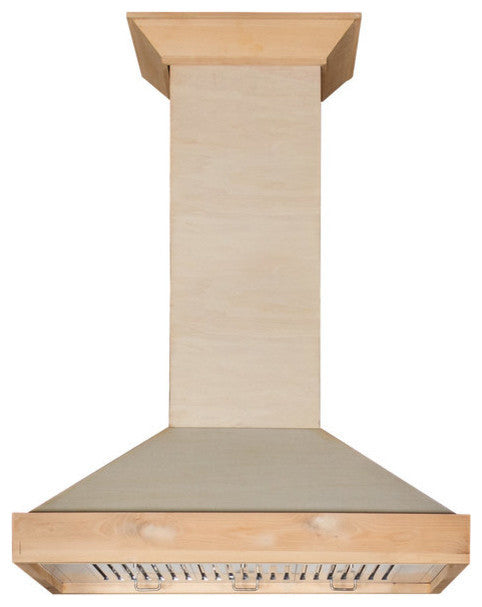 ZLINE 30" Ducted Unfinished Wooden Wall Mount Range Hood