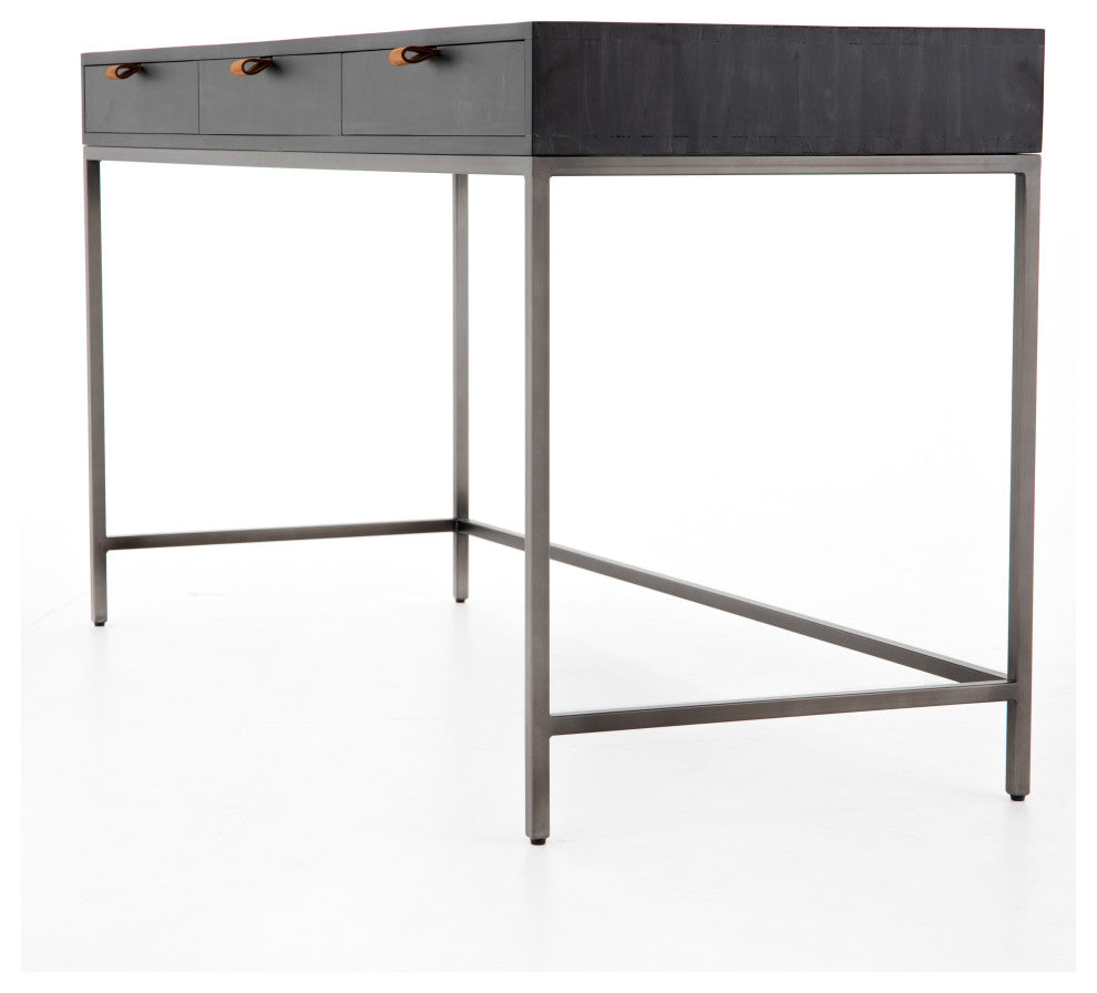 Trey Modular Writing Desk-Black Wash Pop