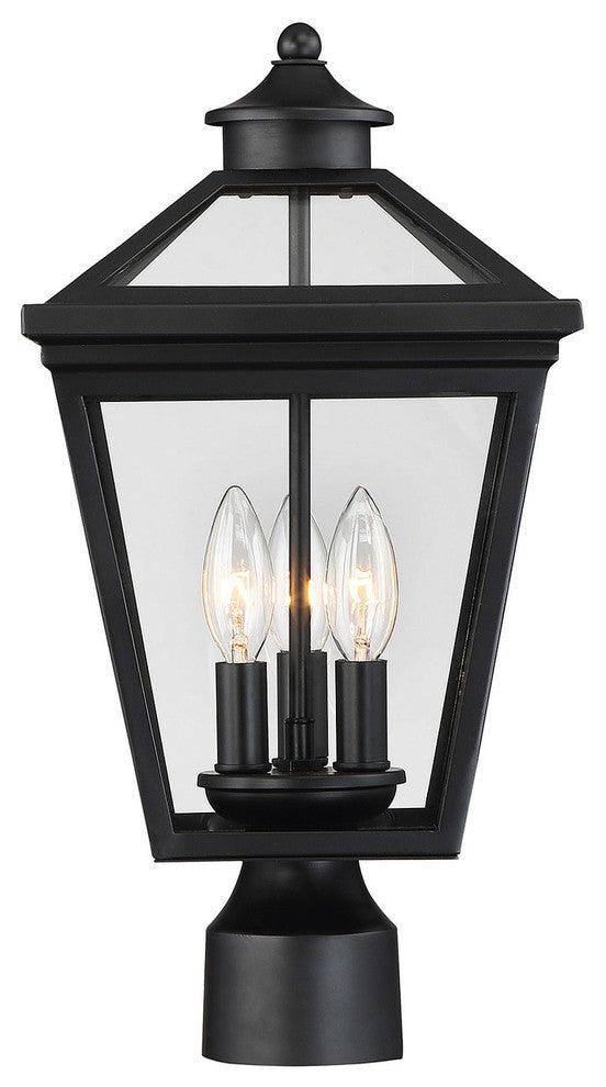 Ellijay Outdoor Post Lantern, Black