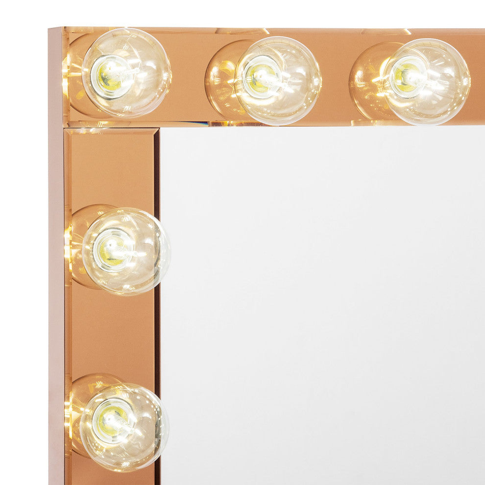 Hollywood Reflection Pro Vanity Mirror, Rose Gold, Non-Bt, Clear Led